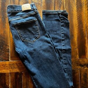 Abercrombie & Fitch Men's Deep Blue Skinny Jeans